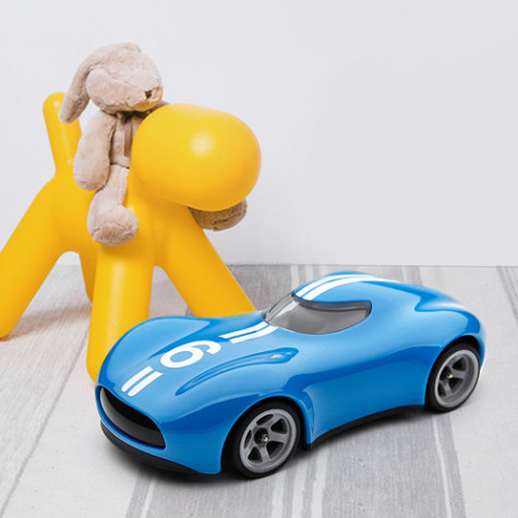 Barbarian Doll Remote Control Sports Car Blue